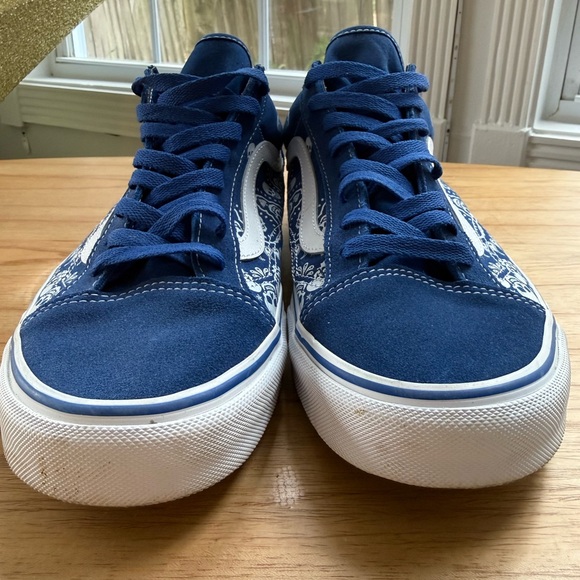 Vans Old Skool Navy Bandana Skull Print Sneakers | Men’s Size 13 - Picture 3 of 10